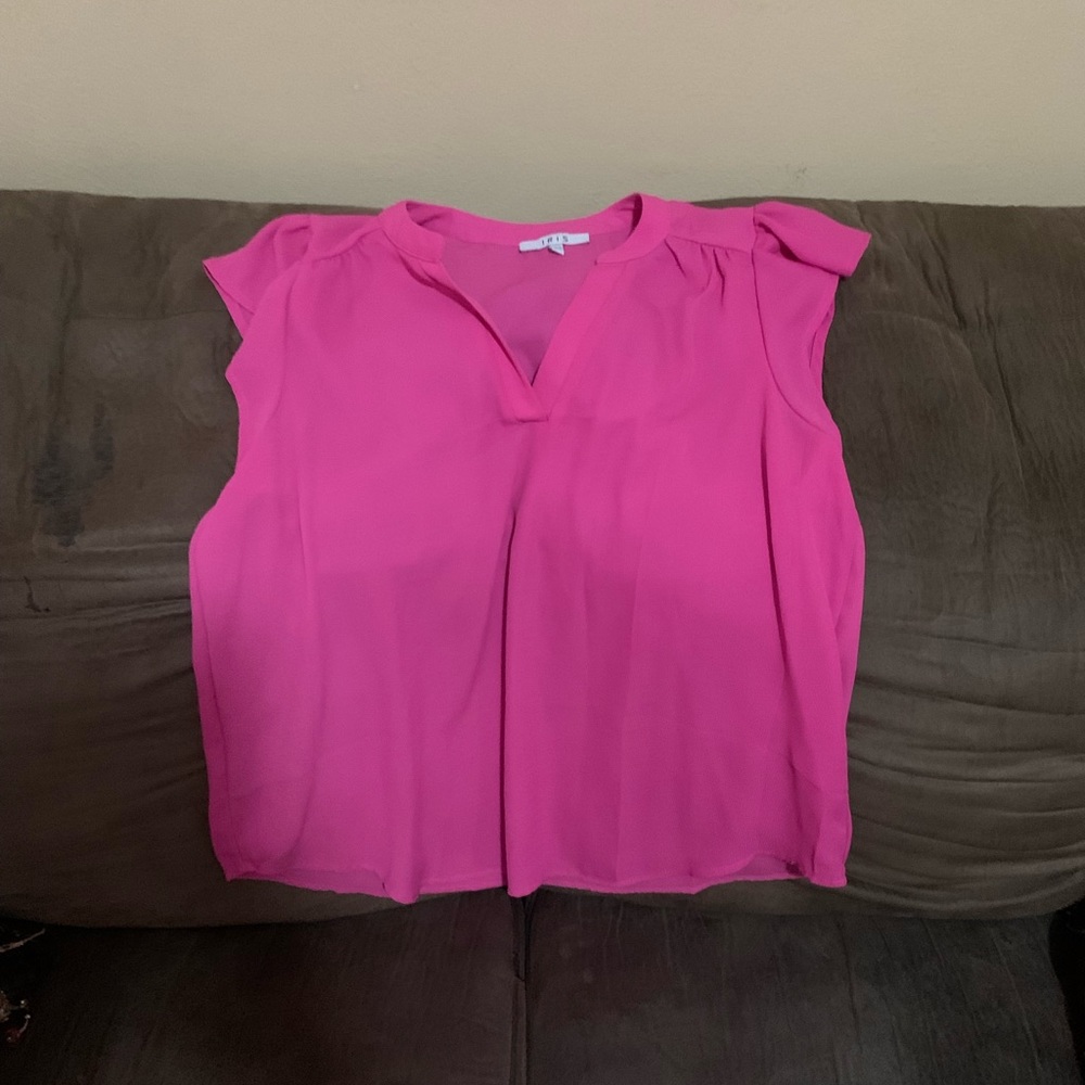 Magenta Sleeveless Blouse